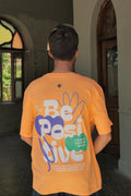 Be Positive Drop Shoulder T-Shirt – Orange