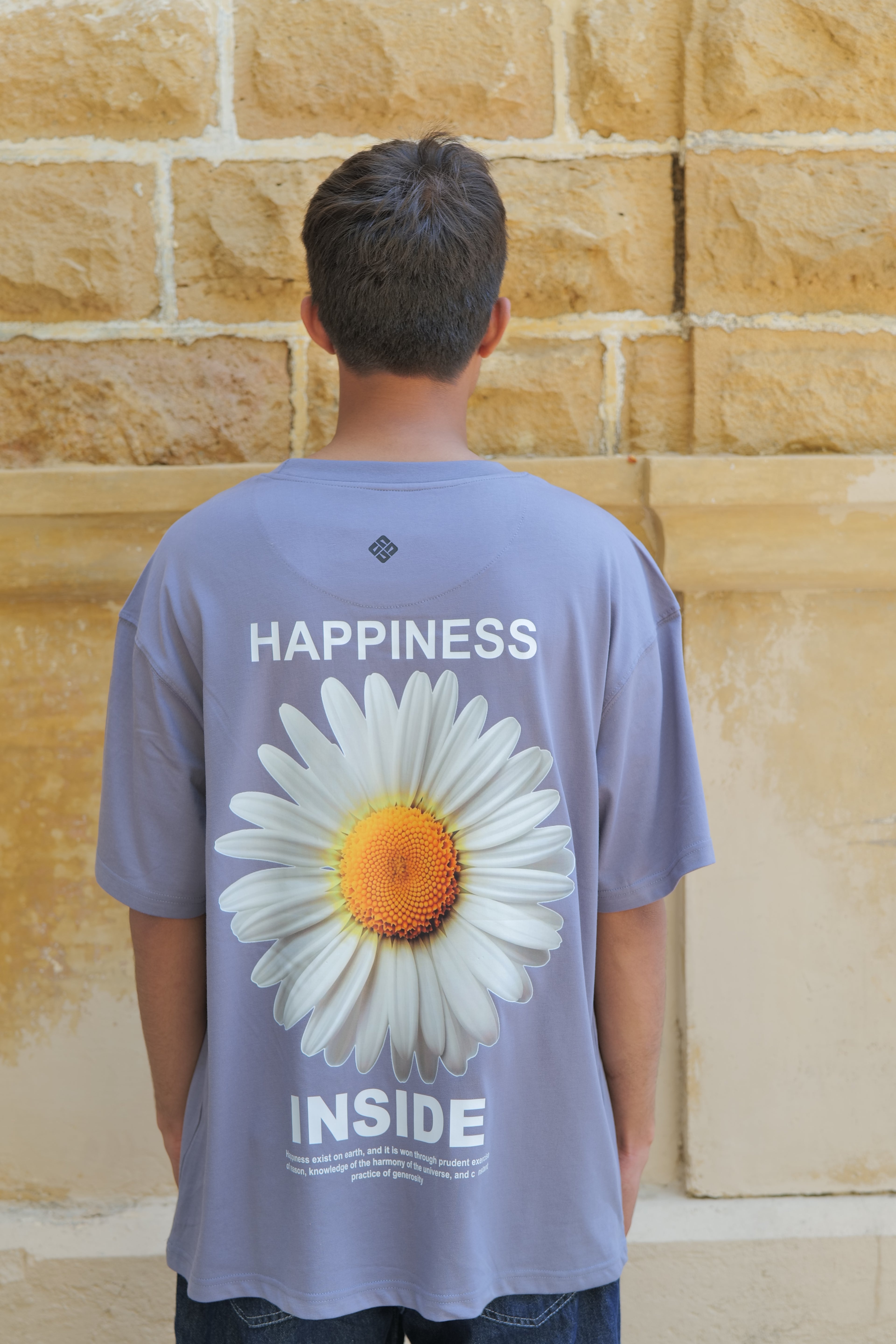 Daisy Drop Shoulder T-Shirt – Charcoal Gray